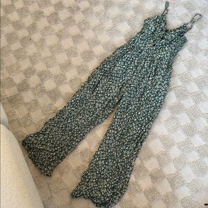 Green Patterned Jumpsuit